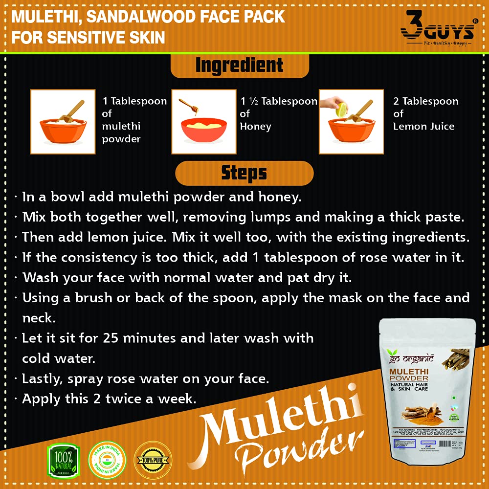 Go Organic Liquorice/Mulethi Powder/Athimathuram powder - 250Gm