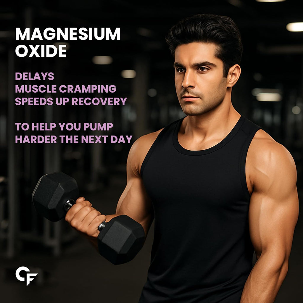 Carbamide Forte Chelated Magnesium Citrate Oxide Supplement | Triple Magnesium Supplement Supports Bones Muscles & Nerves 1382.91mg Per Serving - 60 Veg Tablets