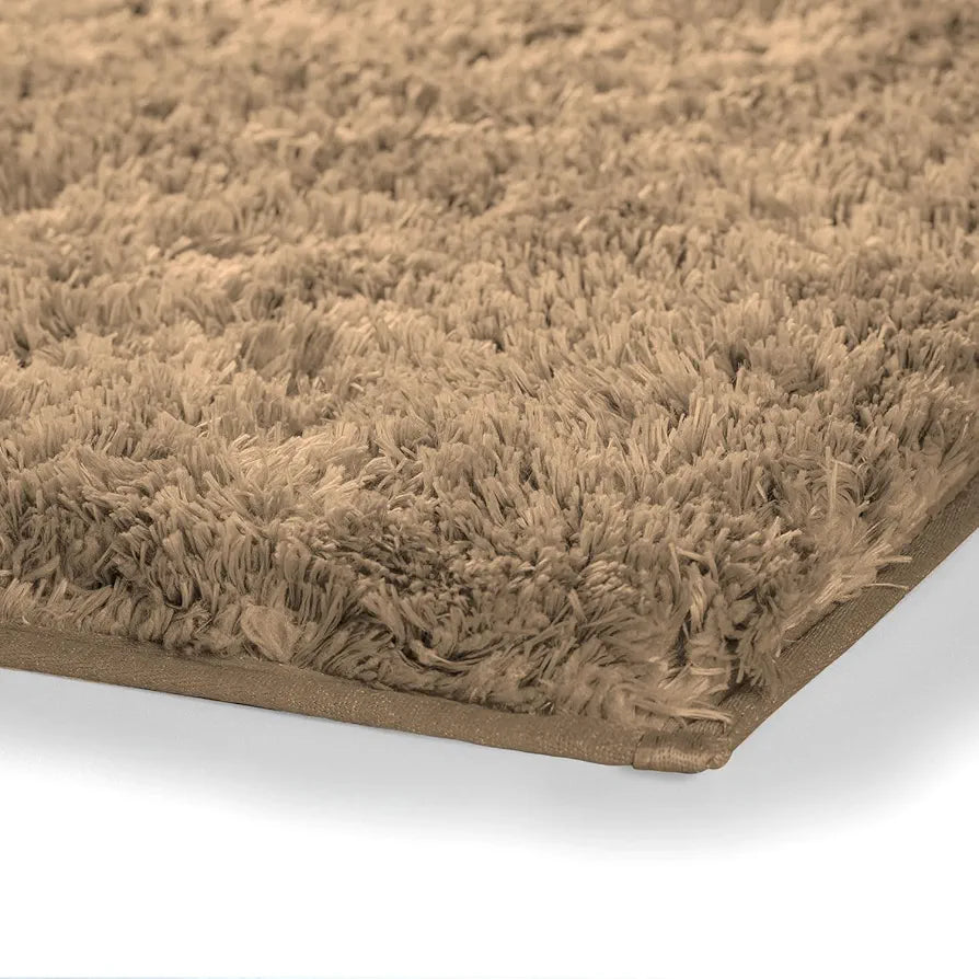 Luxe Home International Microfiber Bath Mat Super Soft Non Slip Vegas Rectangular Mats Colour Gold