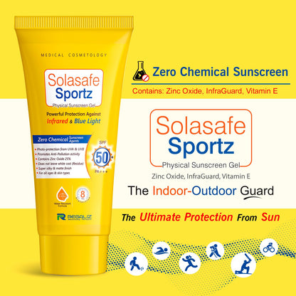 Regaliz Sunscreen Solasafe Sportz (Zero Chemical) - 50 ml