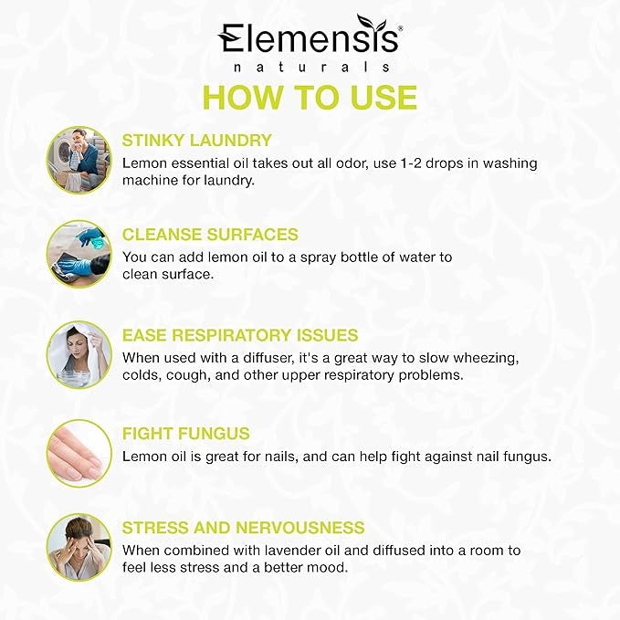 Elemensis Naturals Lemon Essential Oil - 15 ml