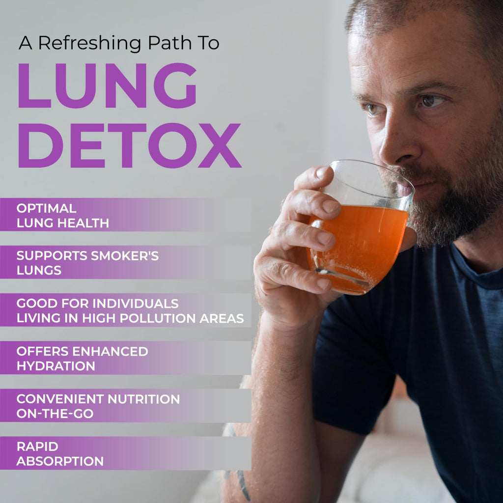 The Body Reserve Lung Detox 20 Effervescent Tablets With N-Acetylcysteine 600mg and Vitamin C | Cleaner Lungs Detoxification and Immune Defence Strawberry Flavour (Pack Of 1)