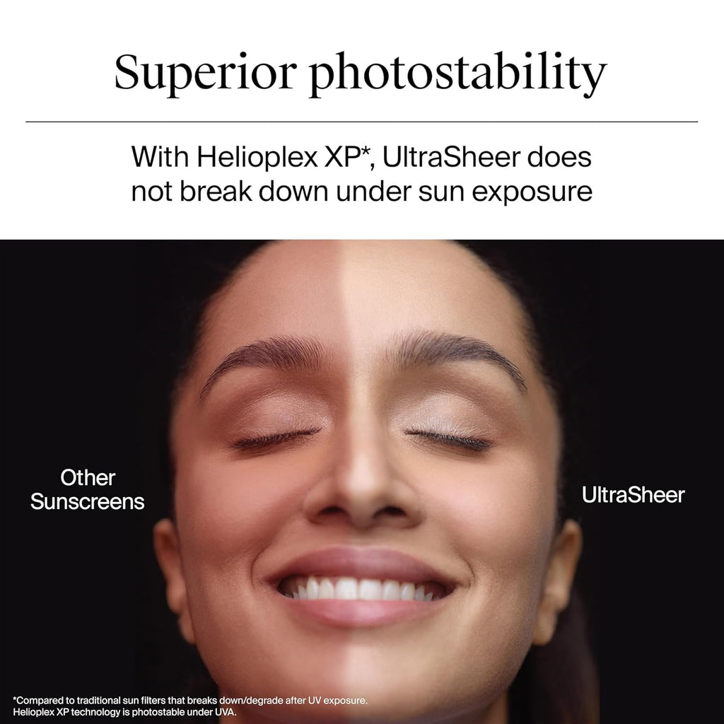 Neutrogena Ultra Sheer Sunscreen SPF 50+ | Broad Spectrum UVA/UVB | Blue light protect | No White Cast | Water resistant, Ultra light & Non sticky | Oily, Dry & Sensitive Skin | 30 g (Pack of 1)