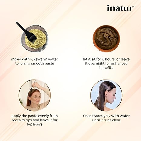 Inatur Henna Powder Organic Hair Colour - 100 gms