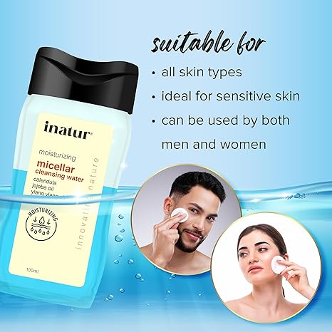 Inatur Micellar Cleansing Water For Makeup Removal - 100 ml