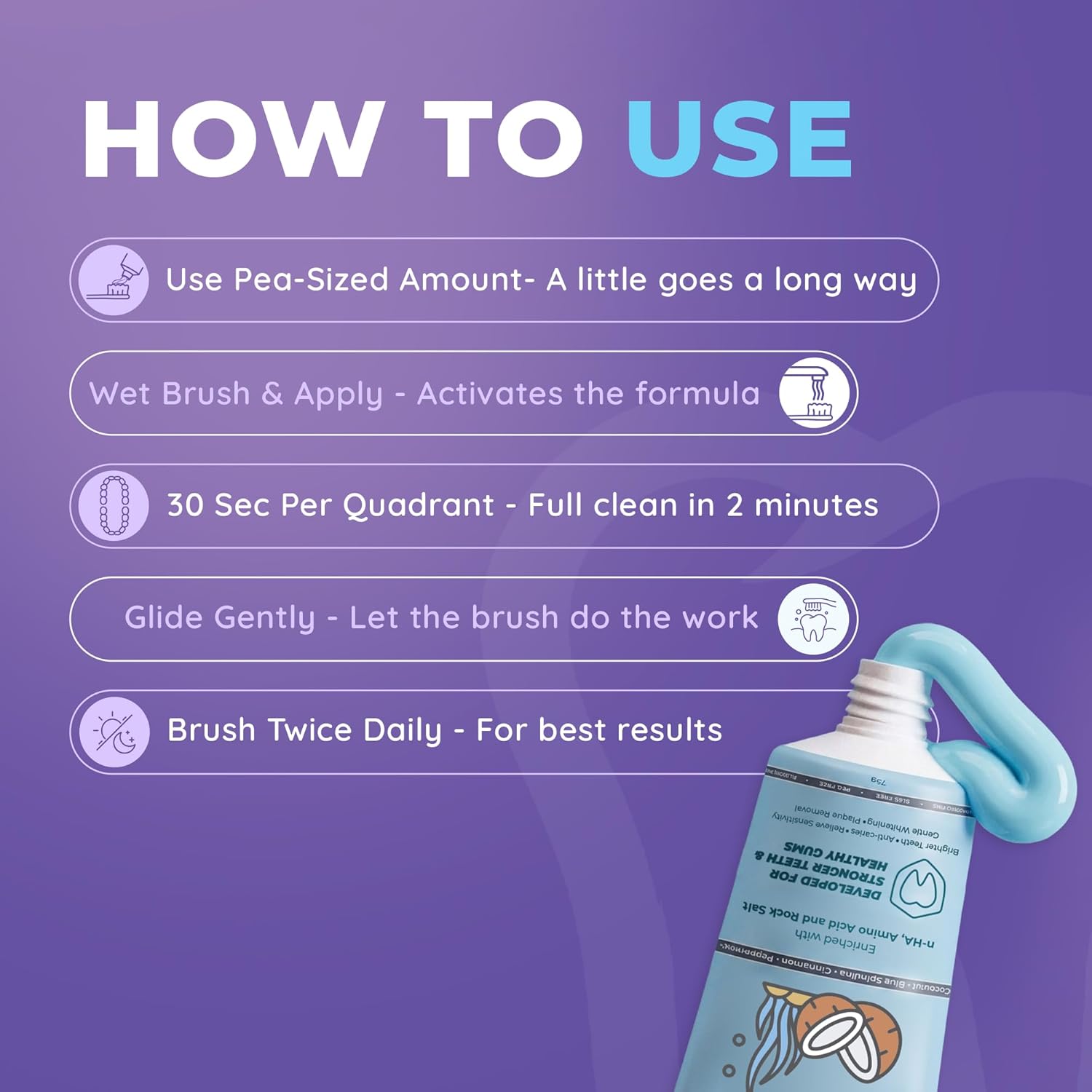ORACURAÂ® Fresh Breath Natural Toothpaste (Coconut & Blue Spirulina) | Fights Bad Breath & Promotes Oral Balance | Fluoride-Free, SLES-Free | 75g