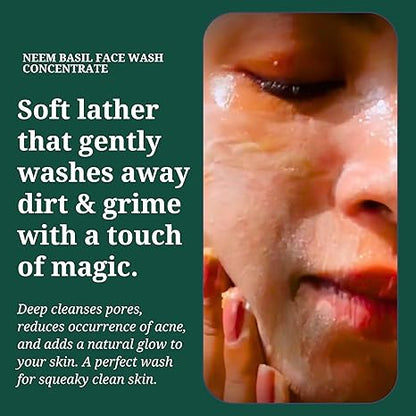 Rustic Art Organic Neem Basil Face Wash - 50 gms