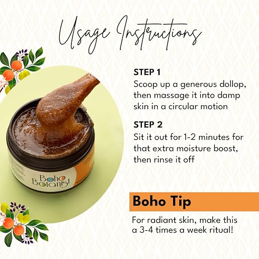 Boho Botanist Mandarin & Kakadu Plum Exfoliating Body Scrub - 200 gms