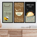 Kotart Restaurant Quotes Posters with Frame for Kitchen I Followed My Heart  Set of 3