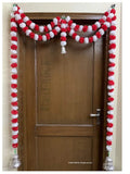 Artificial Marigold Fluffy Flowers Garlands Door Toran Set/Door Hangings White & Red