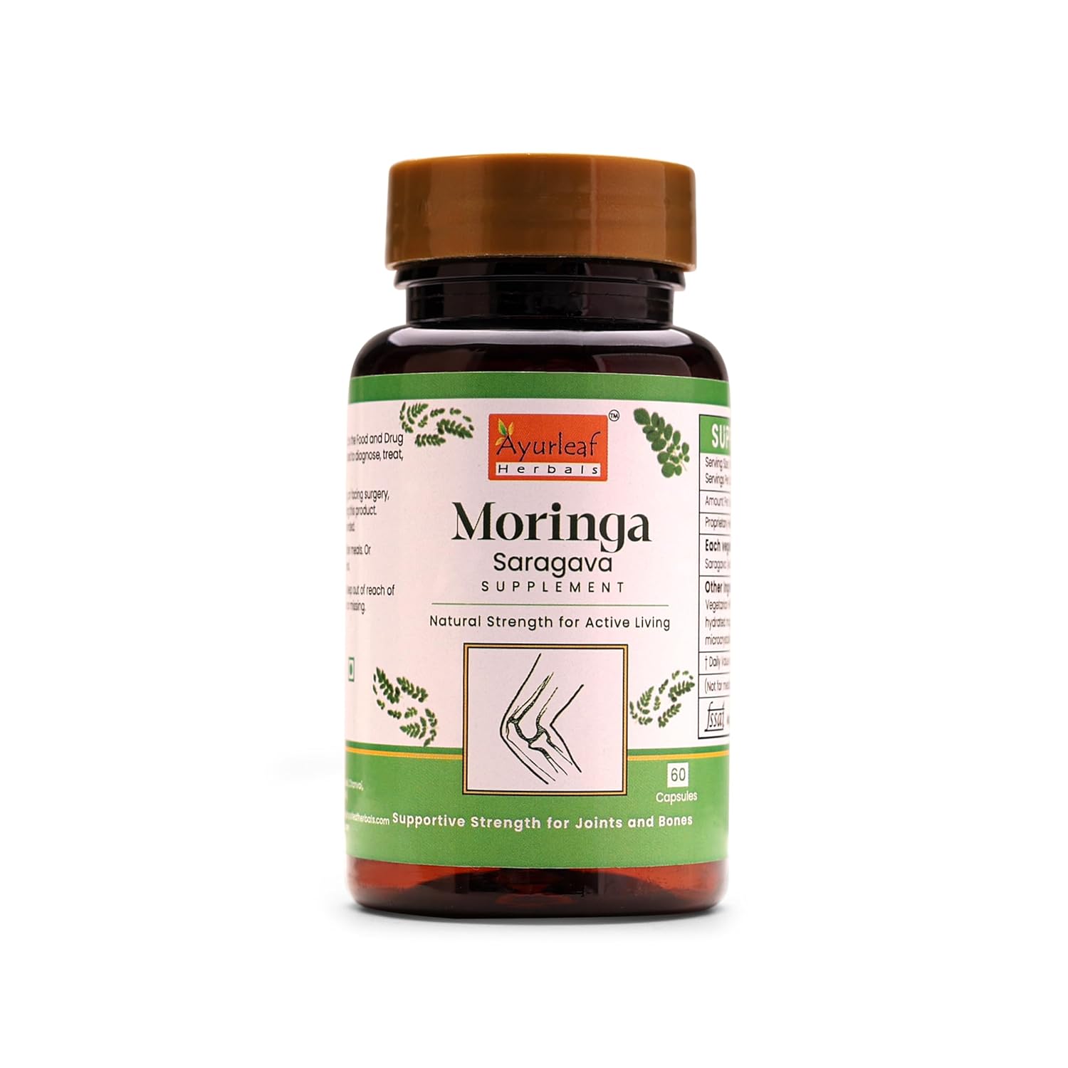 Ayurleaf Herbals Moringa Capsules - 60 Caps