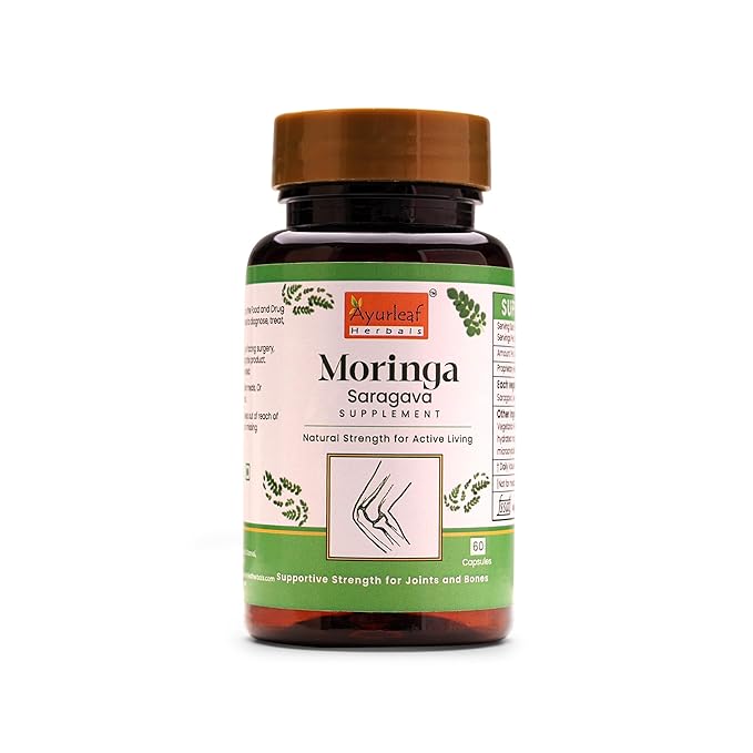 Ayurleaf Herbals Moringa Capsules - 60 Caps Pack of 2