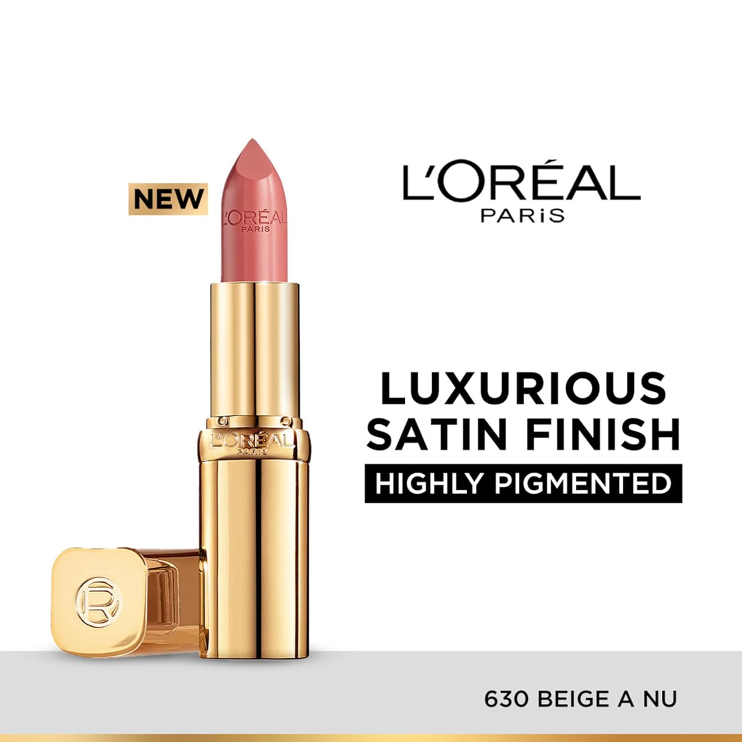 Lâ€™OrÃ©al Paris Color Riche Satin Lipstick- 630 Beige A Nu, 4.3 gm