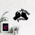 Ecraftindia Always & Forever Black Engineered Wood Cutout Wall Art Decor | Wooden Wall Decor Item