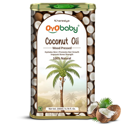 Oyo Baby 100% Natural Baby Oil For New Born Wood Pressed Coconut Baby Hair Oil