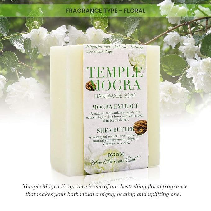 Nyassa Temple Mogra Handmade Soap - 150 Gms | Pack of 2