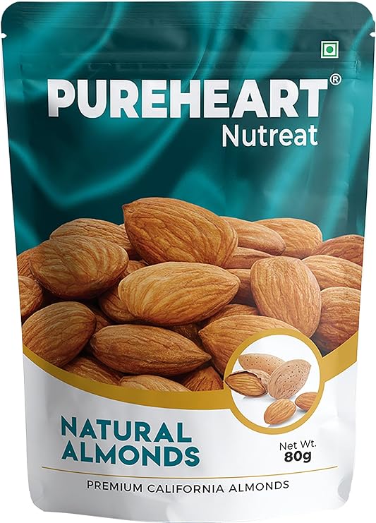 Pureheart Nutreat Natural Almonds - 80 gms