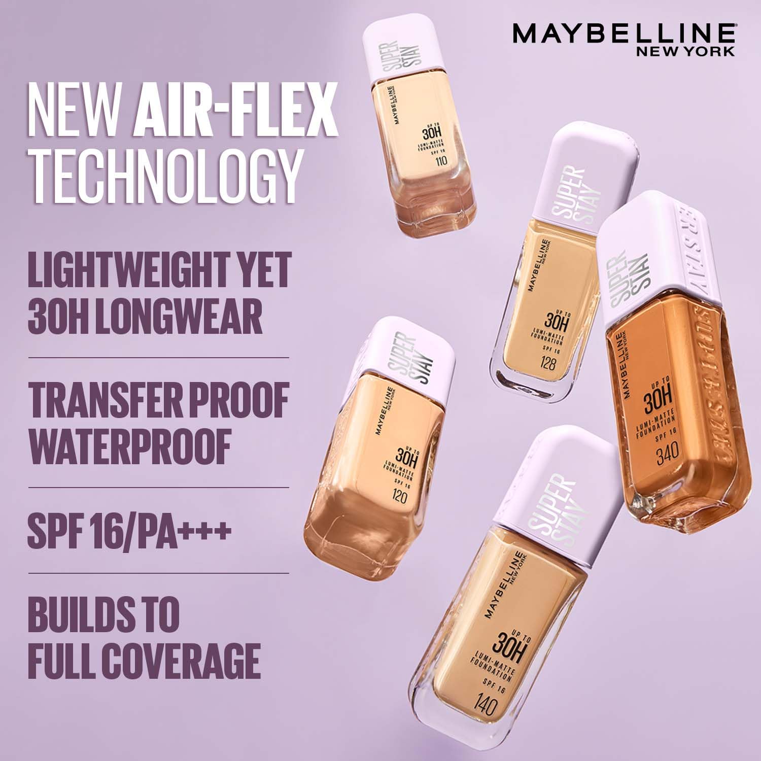Maybelline New York Super Stay Lumi-Matte Foundation- 220, 30H Wear, Lightweight, Suitable for all Skin Types, Soft Glow, Buildable Coverage, 18ml