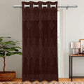 Kuber Industries Door Curtains Premium for Bedroom Sheer Curtain with 8 Rings SY15ZZ Brown