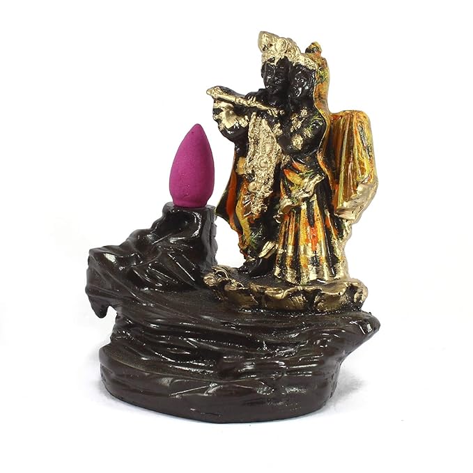 Ecraftindia Krishna Smoke Scented Backflow Cone Incenses | Orange