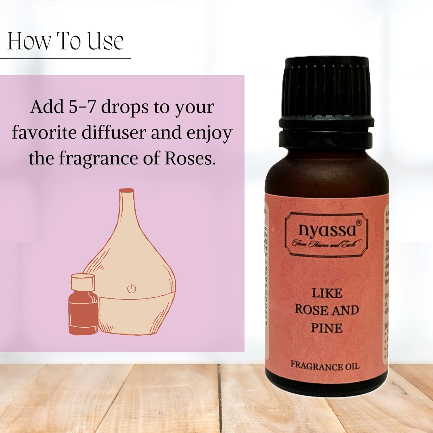 Nyassa Like Rose and Pine Fragrance Oils - 20 Ml