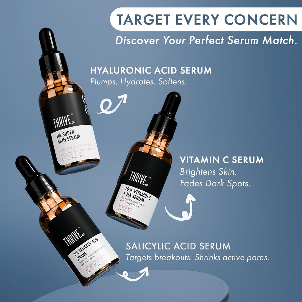 ThriveCo Niacinamide Serum with Zinc PCA | Reduces Acne Marks & Blemishes | Minimizes Pores | Oil Control Face Serum for Oily Skin | For Men & Women | 30ml