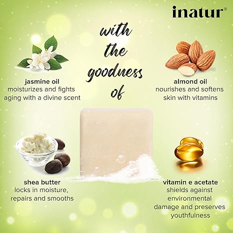 Inatur Jasmine Butter Handmade Soap - 125 gms