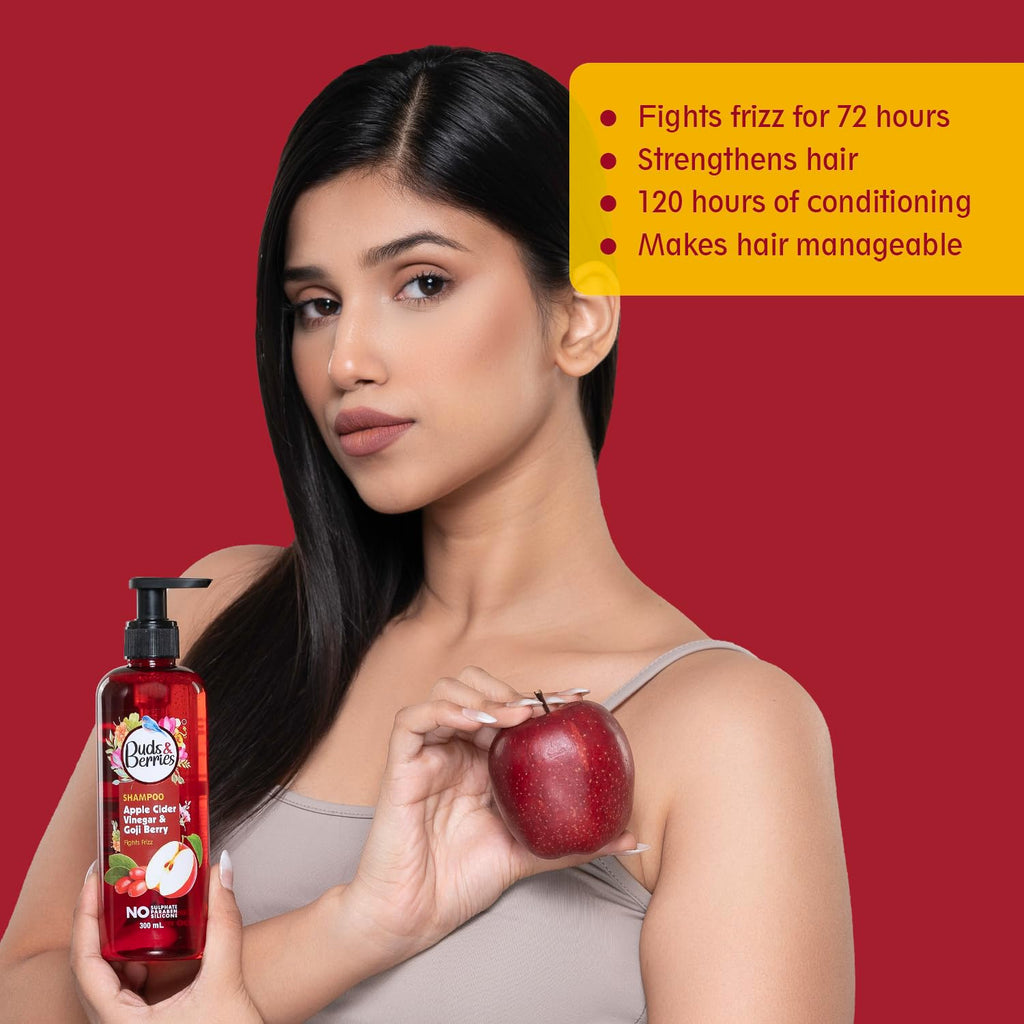 Buds & Berries Apple Cider Vinegar and Goji Berry Shampoo - 300 ml