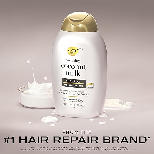 Ogx Nourishing Coconut Milk Nourishing Moisturizing Shampoo - 385 ml