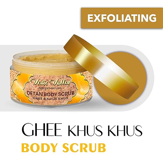 Vedic Valley Ayurvedic Detan Ghee Khus Khus body Scrub - 250 gms