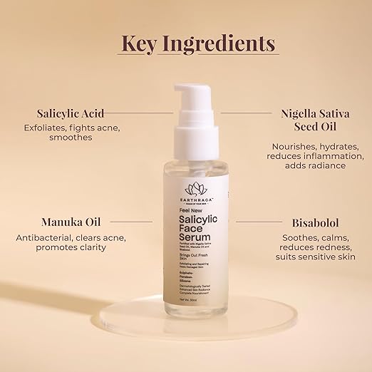 Earthraga Salicylic Face Serum Exfoliating & Repairing Damaged Skin - 30 ml