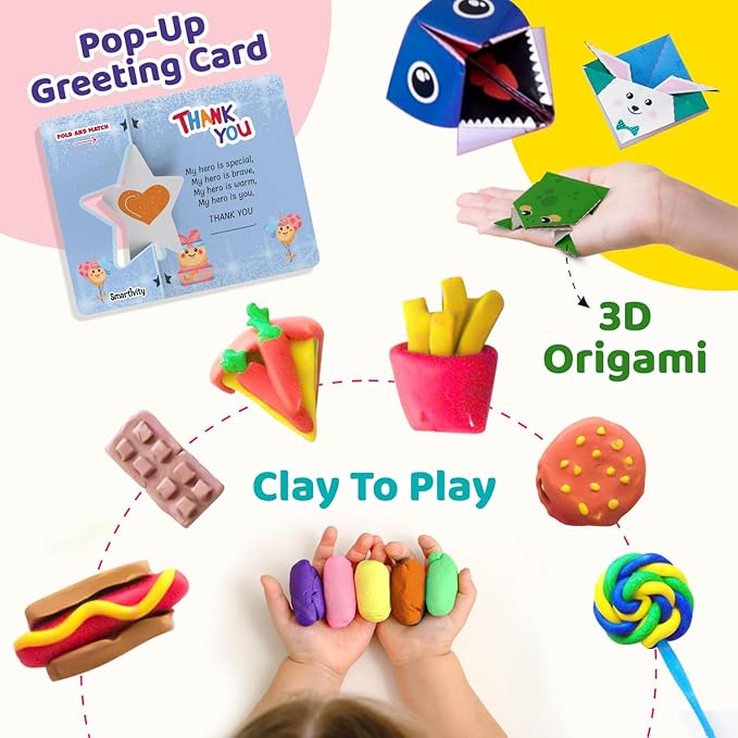 Smartivity 20In1 Art And Craft Studio Activity Kit Birthday Gift For 5,6,7,8,9 Year Old Girls&Boys Clay Stamp