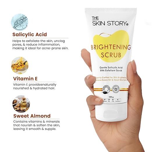 The Skin Story Brightening Face Scrub Gentle Exfoliation - 100 gms