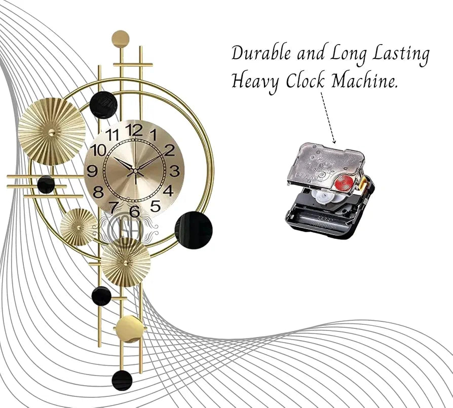 DSH Metal Wall Hanging Clock Stylish Wall Clock