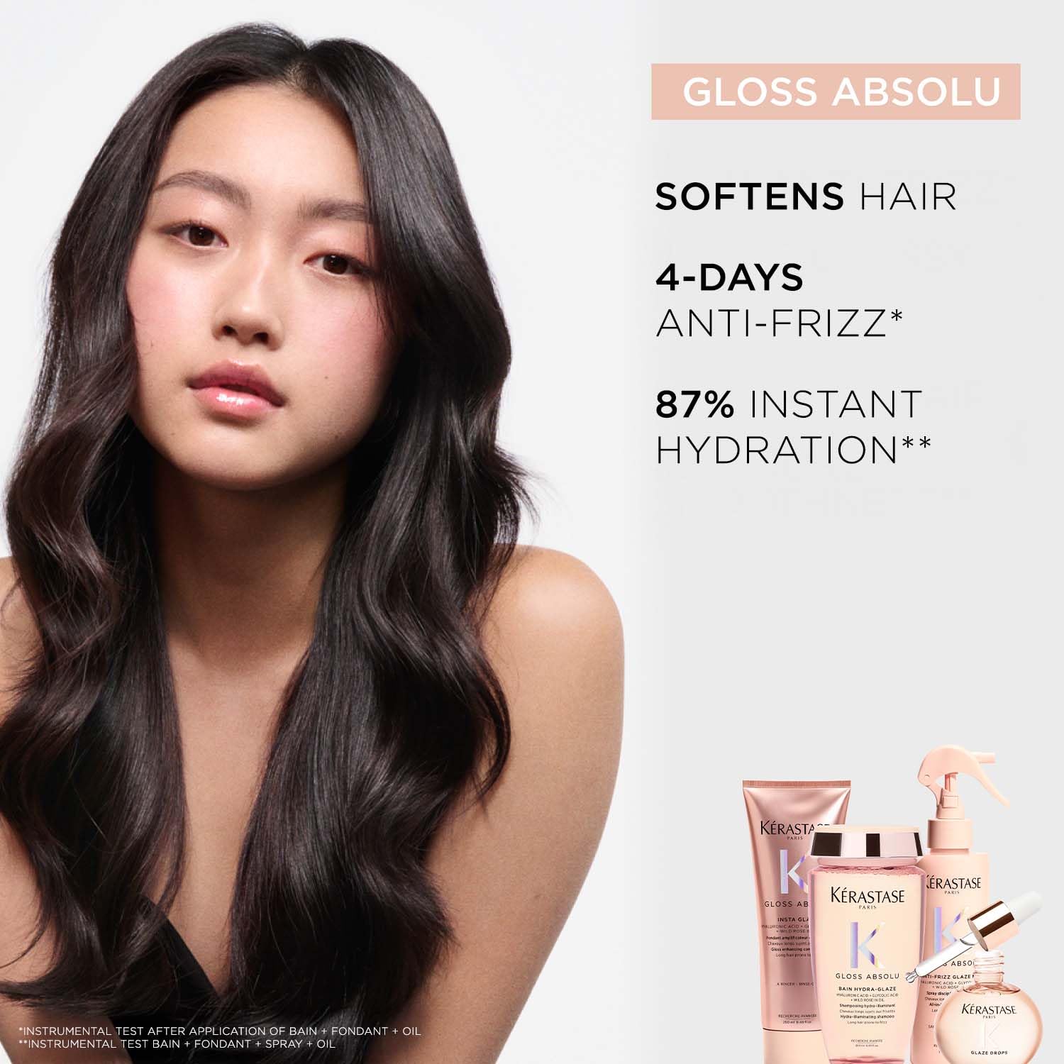 KÃ©rastase Gloss Absolu Anti-Frizz Foaming Conditioner For Bouncy, Glossy Hair | Fine To Medium Hair | 4-Days Anti-Frizz | With Hyaluronic & Glycolic Acid, Wild Rose-In-Oil | 250ml