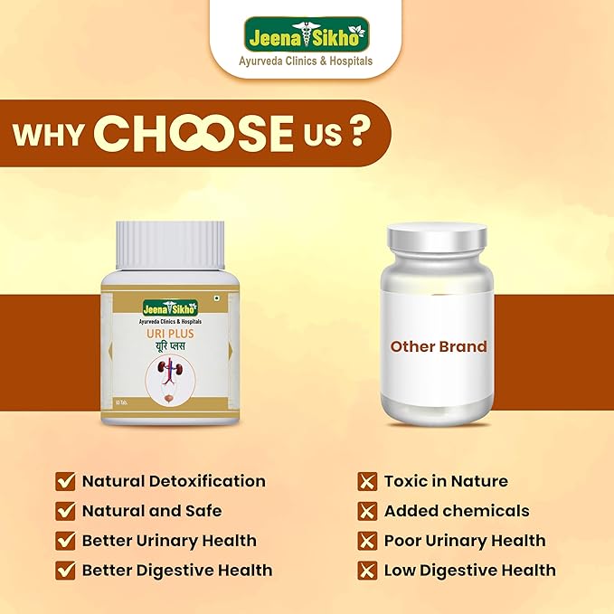 Jeena Sikho Uri Plus Tablets | Ayurvedic Kidney Wellness - 60 Tablets