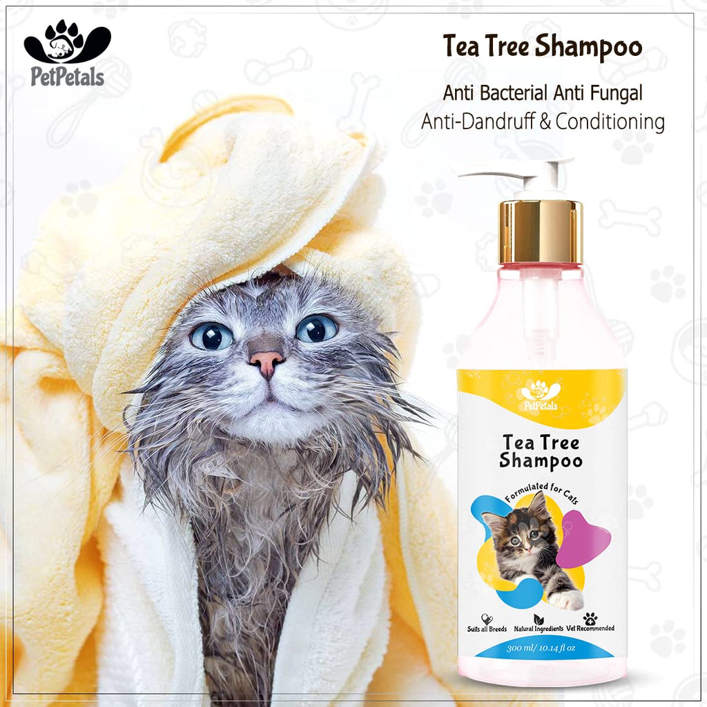 Sulphate Free Cats Shampoo for Sensitive Skin for All Age Groups – 300 ml (Tea Tree Shampoo)