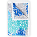 Divine Casa Floret 100% Cotton Double Dohar 120 GSM Soft & Lightweight Throw Blanket Colour Blue Aqua