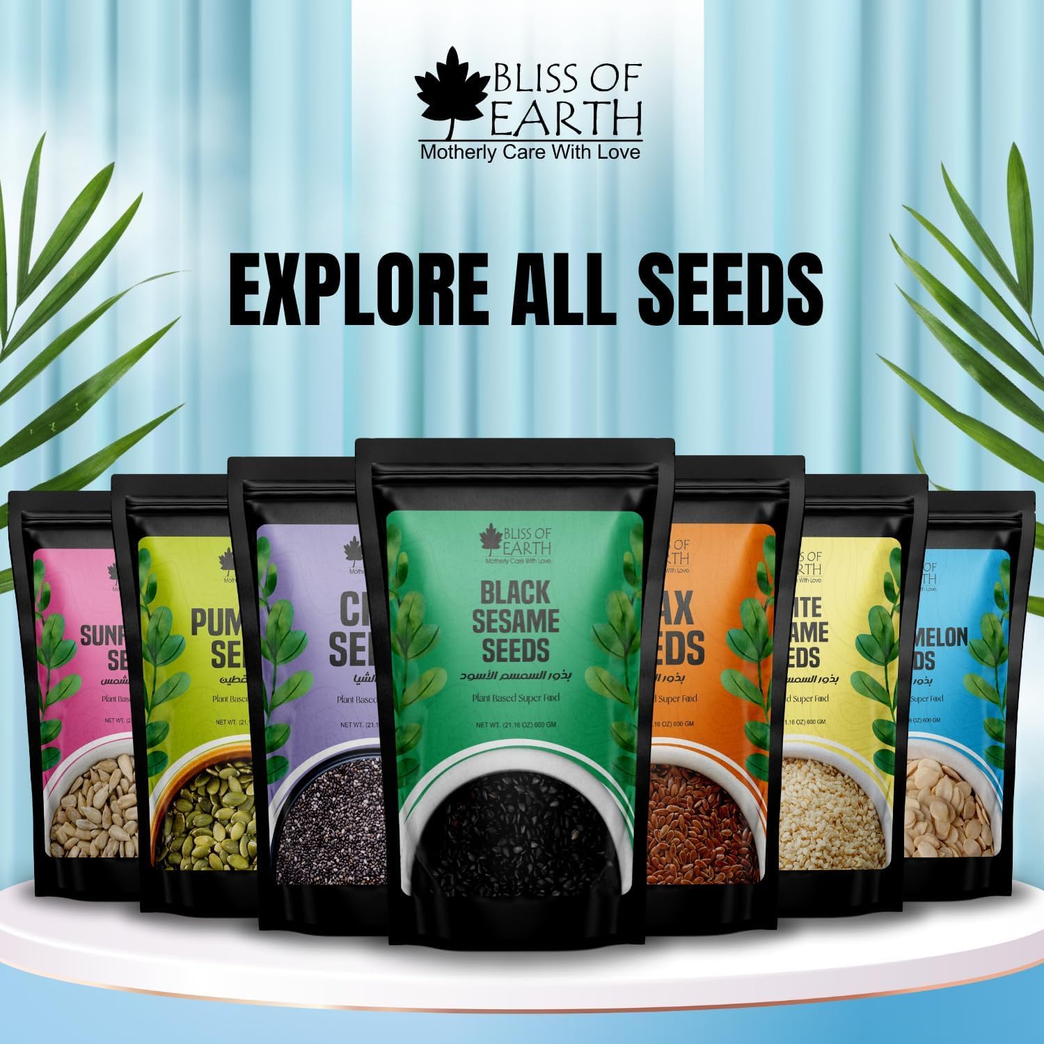 Bliss of Earth 500gm unhulled Black Sesame Seeds, Kaale Til, Fresh & Organic Fully Fiber Rich Great for Cooking & Baking