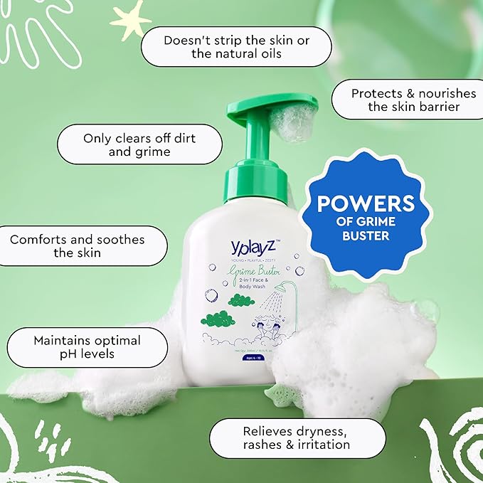 YplayZ Body Wash For Kids Sensitive Skin For All Skin Types Age 4+ | 300 ML