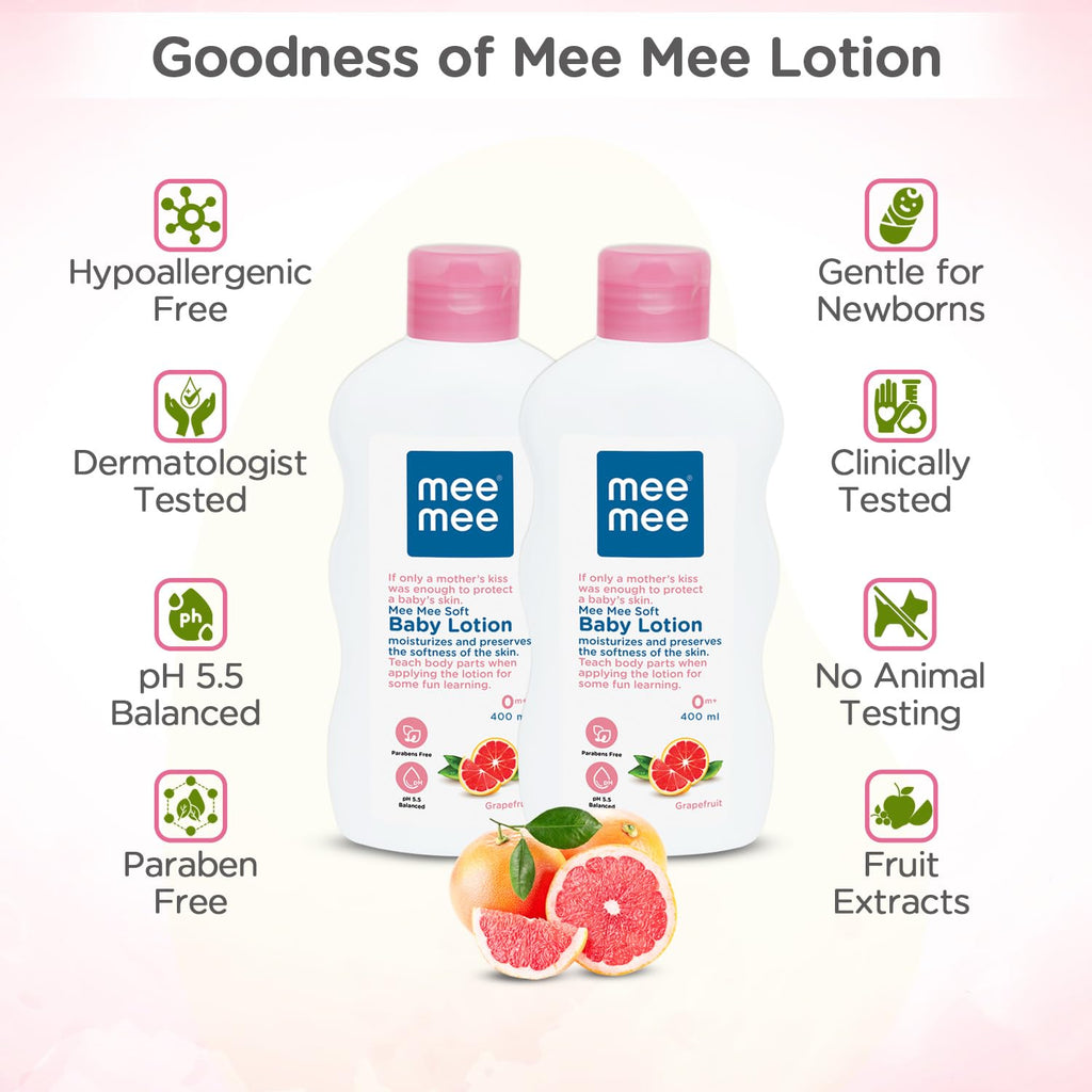 Mee Mee Soft Baby Lotion - 400 ml (Pack of 2)