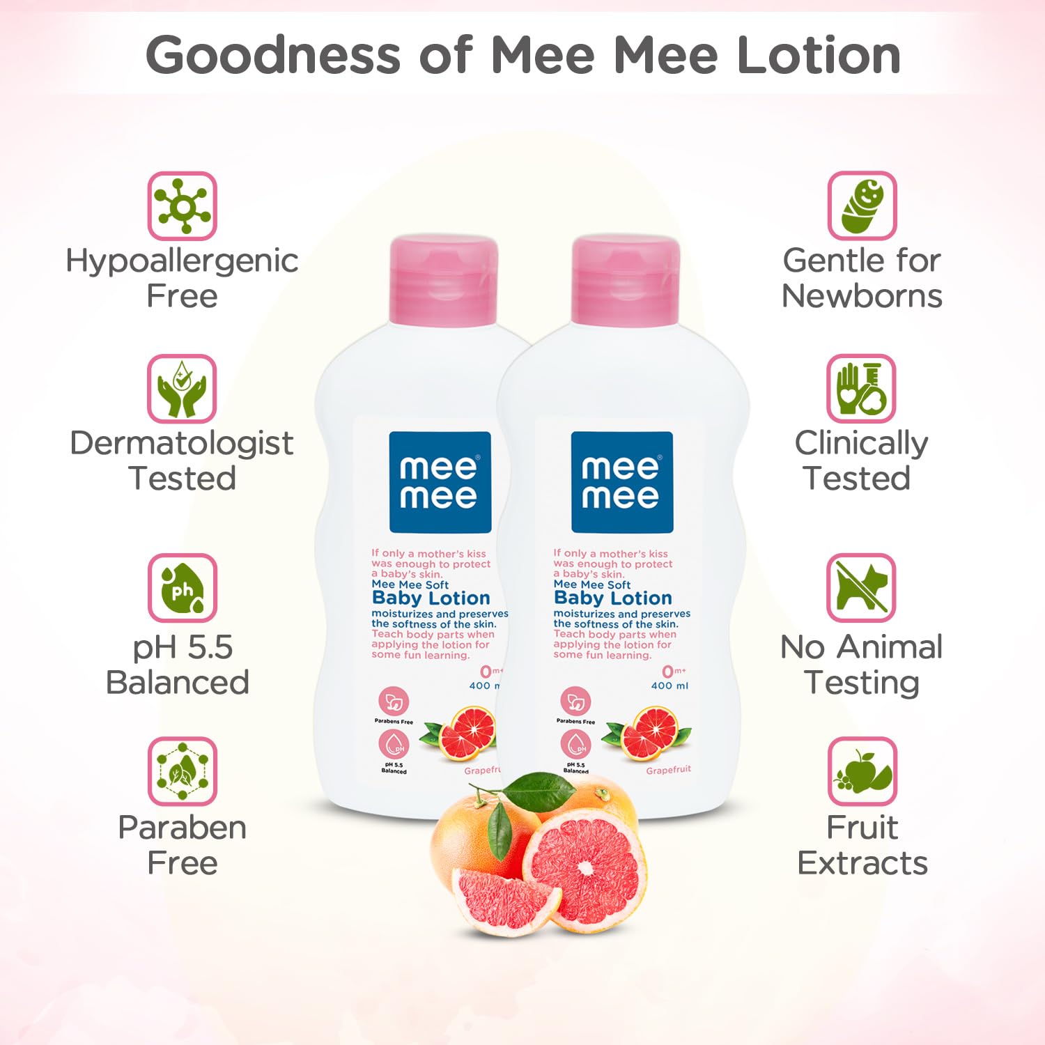 Mee Mee Soft Baby Lotion - 400 ml (Pack of 2)