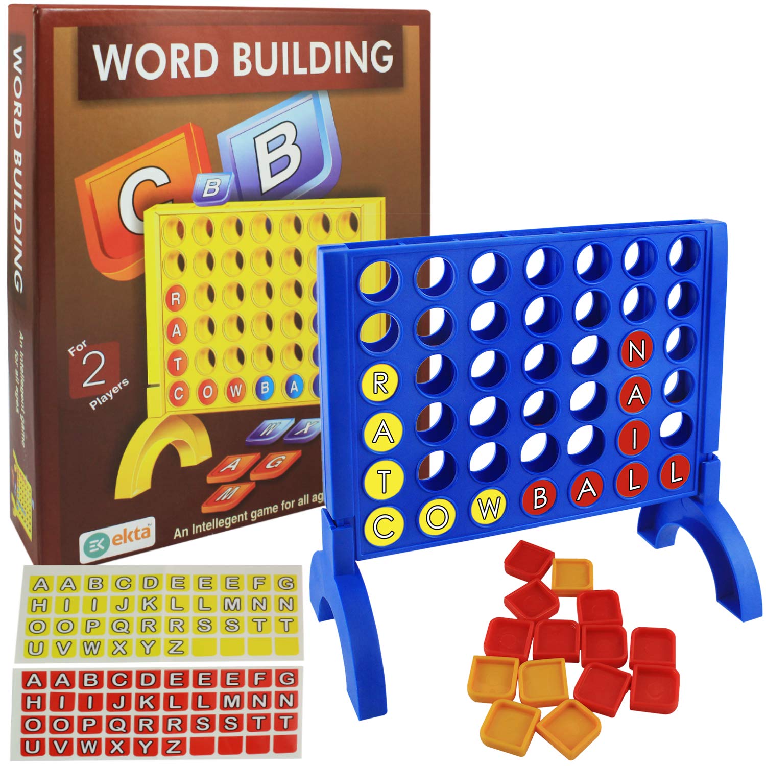 Ekta Word Building Board Game Family Game for All Ages Multicolor