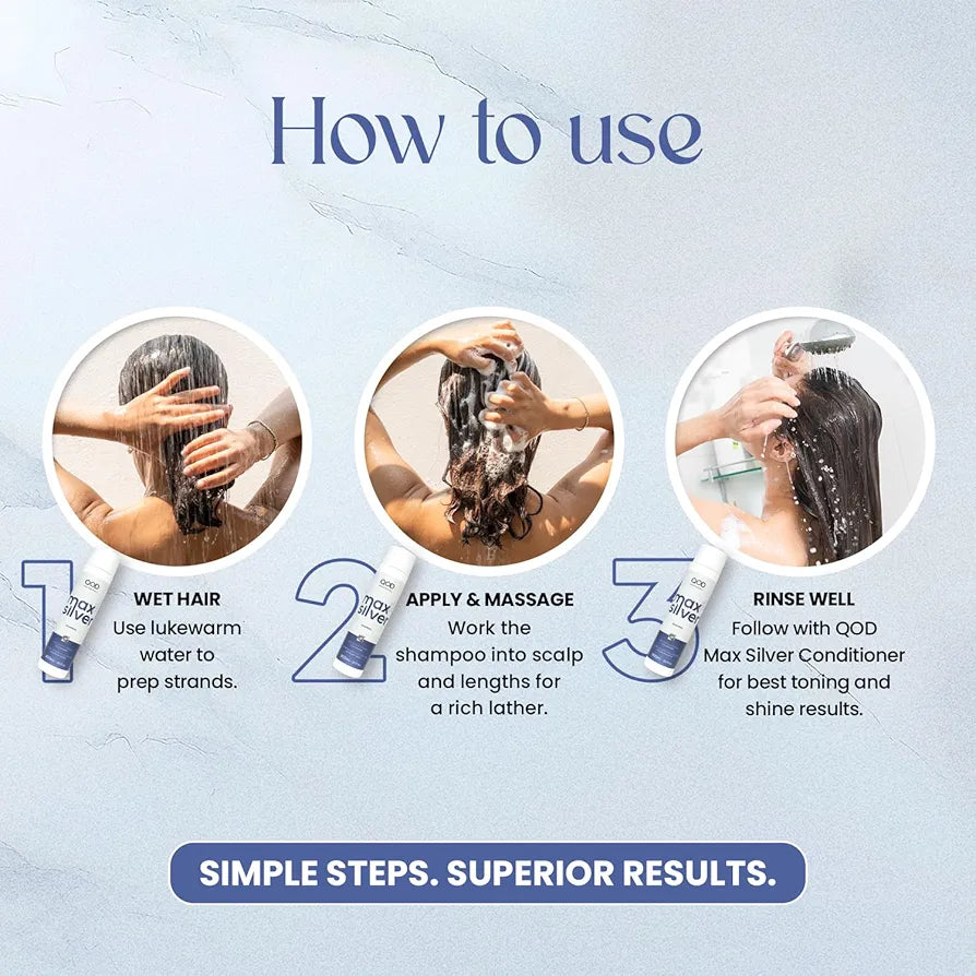 QOD Professional Silver Hair Shampoo - 300 ml