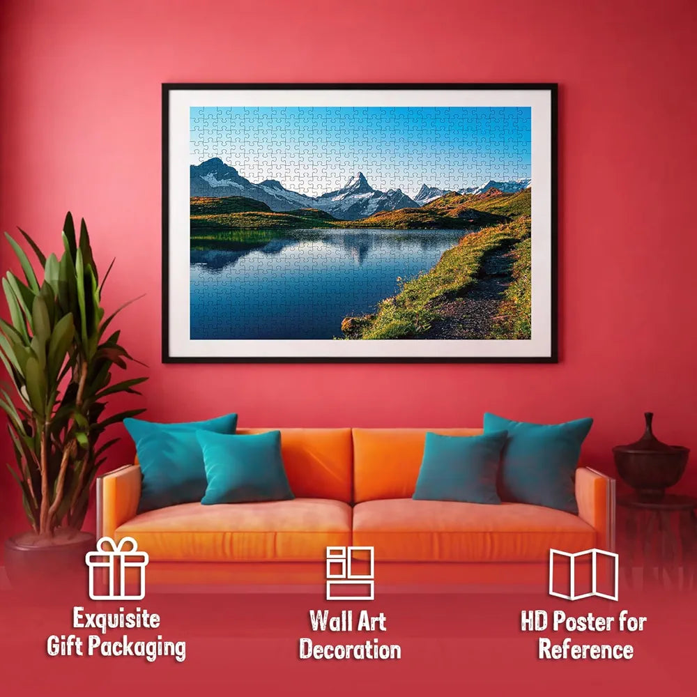 Hello Friend Mountain Jigsaw Puzzles for Kids and Children Realistic Illustration Challenging Brain Booster