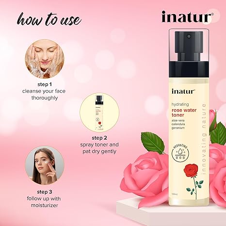 Inatur Hydrates Rose Water Toner - 100 ml