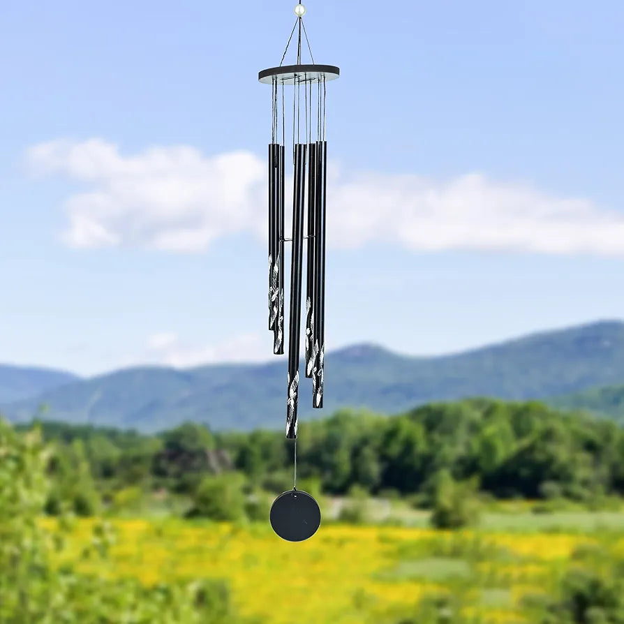 Wind Chimes for Home Décor Hanging Bells Black Wind Chime -002