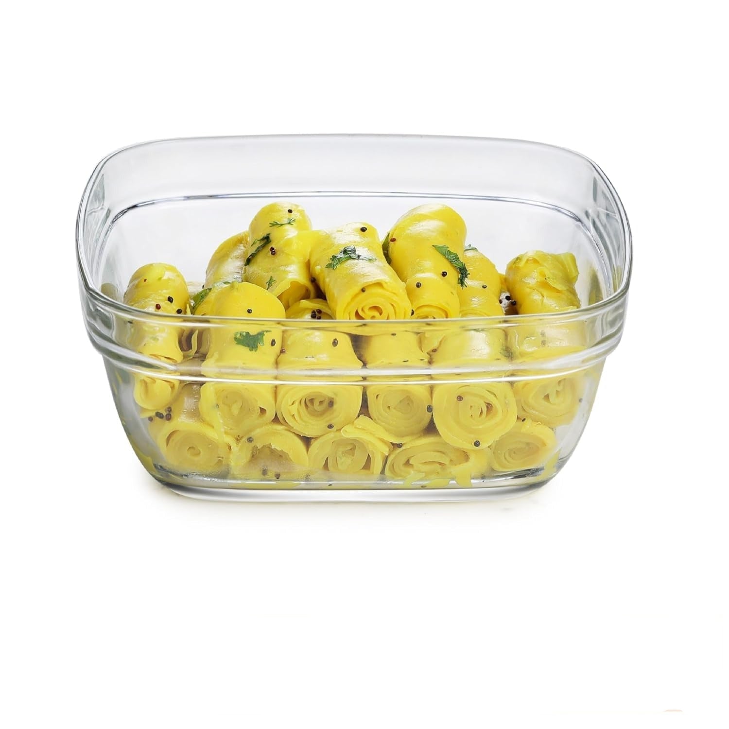 Cello Nadir Square Serving Glass Bowl for Kitchen 1100 ml