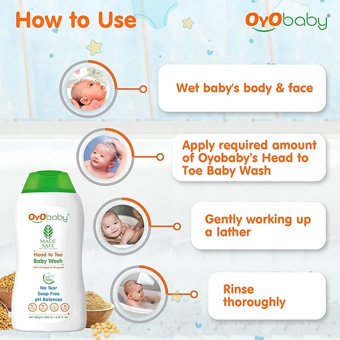 Oyo Baby Head to Toe Baby Wash - 200 ml