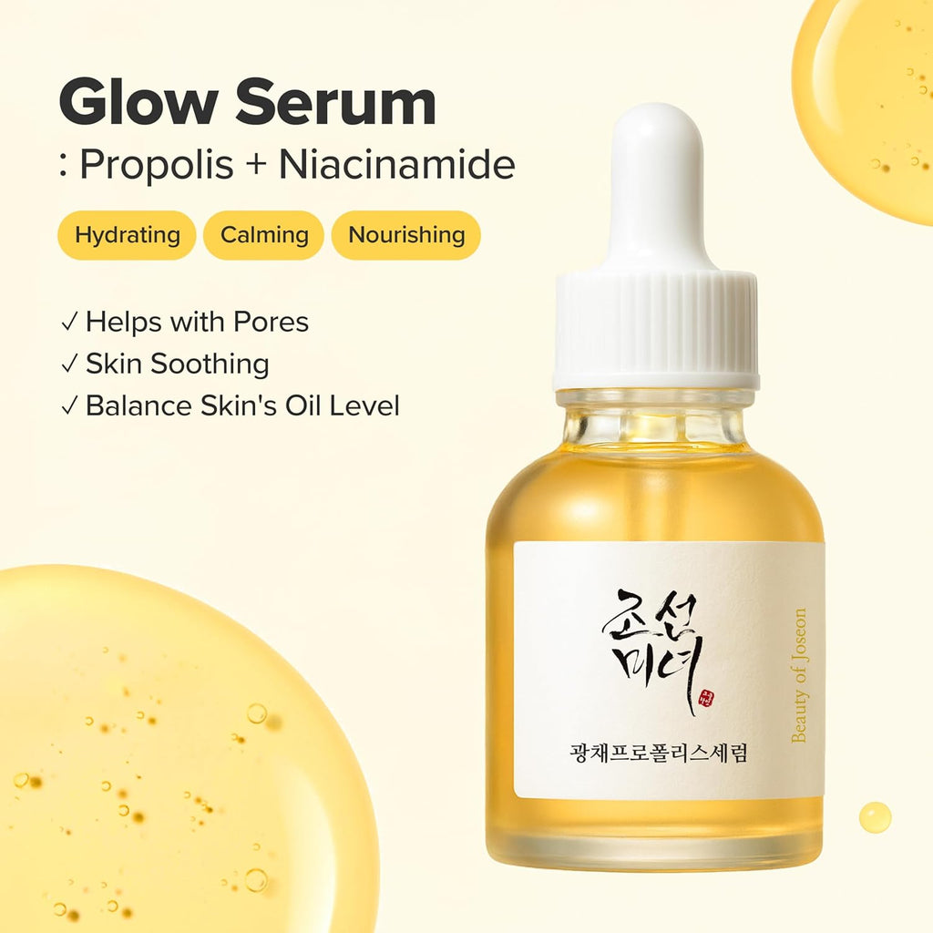 Beauty of Joseon Glow Serum with Propolis & Niacinamide (30ml) | Korean Face Serum for Glowing Skin, Pore Minimizing, Brightening & Hydration